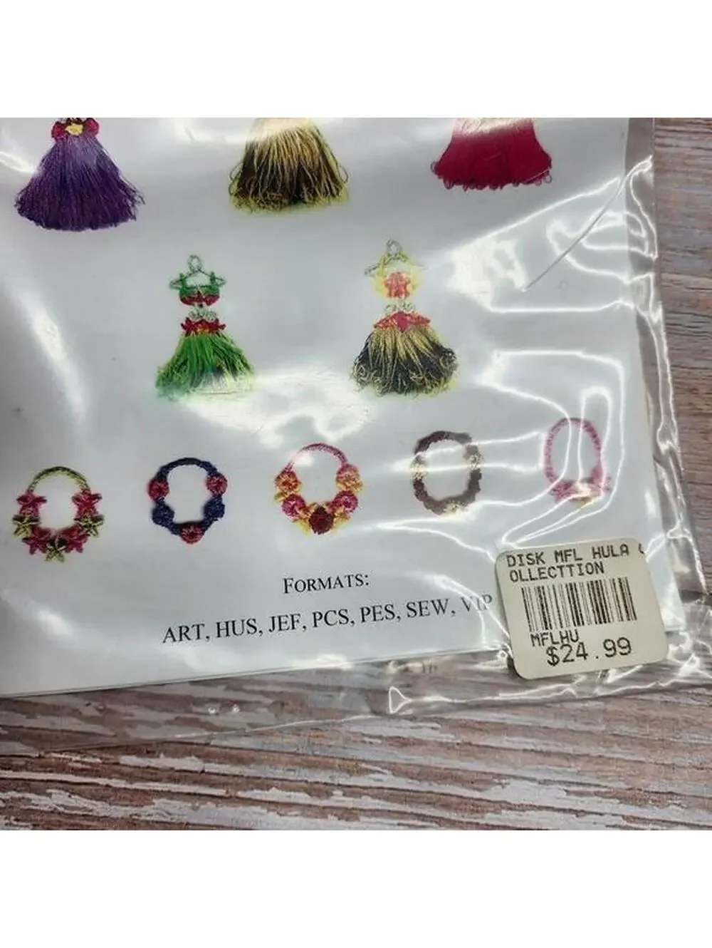 My Fair Ladies Hula Collection Machine Embroidery Design CD 4x4 Hoop